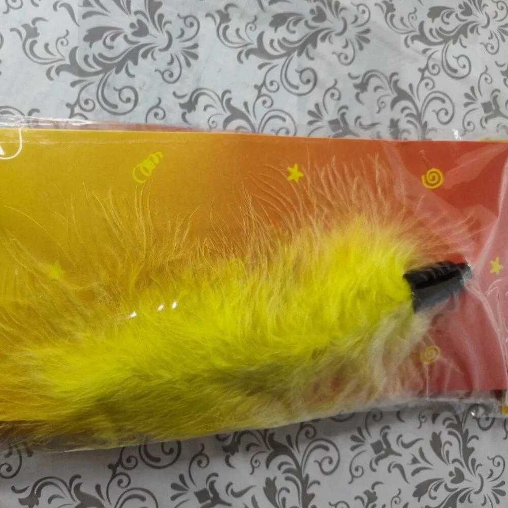 Lot of 3 Lazy Pet Interactive Tail Tease Cat Toy Purple, Orange, & Yellow C11